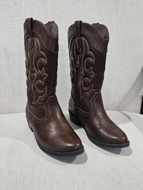 Cat & Jack Brown Girls' Cowboy Boots